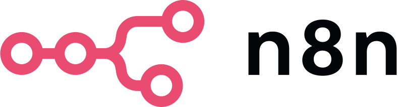 n8n logo with its connected-node symbol and wordmark