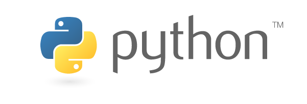 Blue and yellow intertwined snakes beside the gray python wordmark and TM symbol