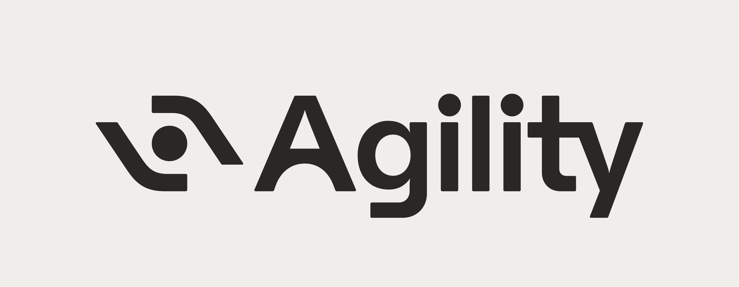 Agility wordmark and geometric symbol