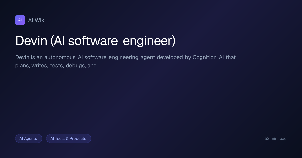 Devin (AI software engineer) | AI Wiki