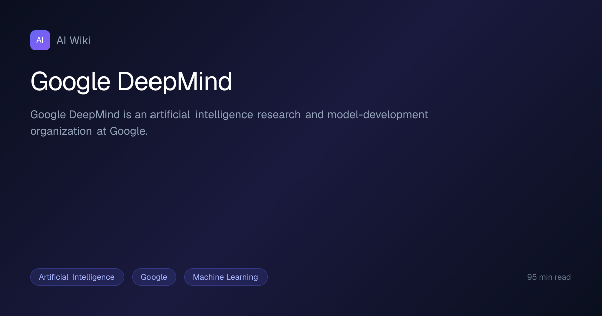 Google DeepMind | AI Wiki