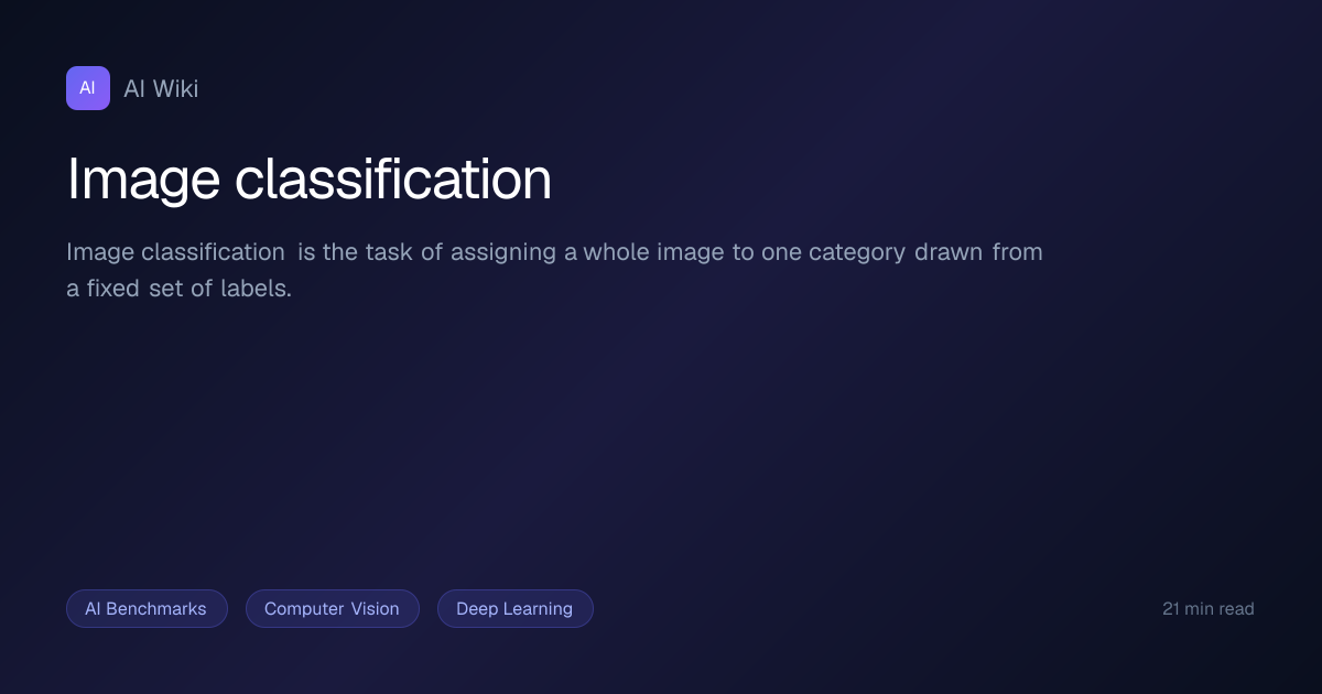 Image classification | AI Wiki