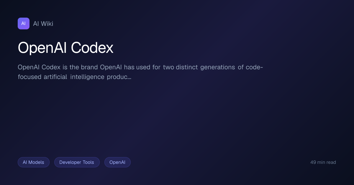 OpenAI Codex | AI Wiki
