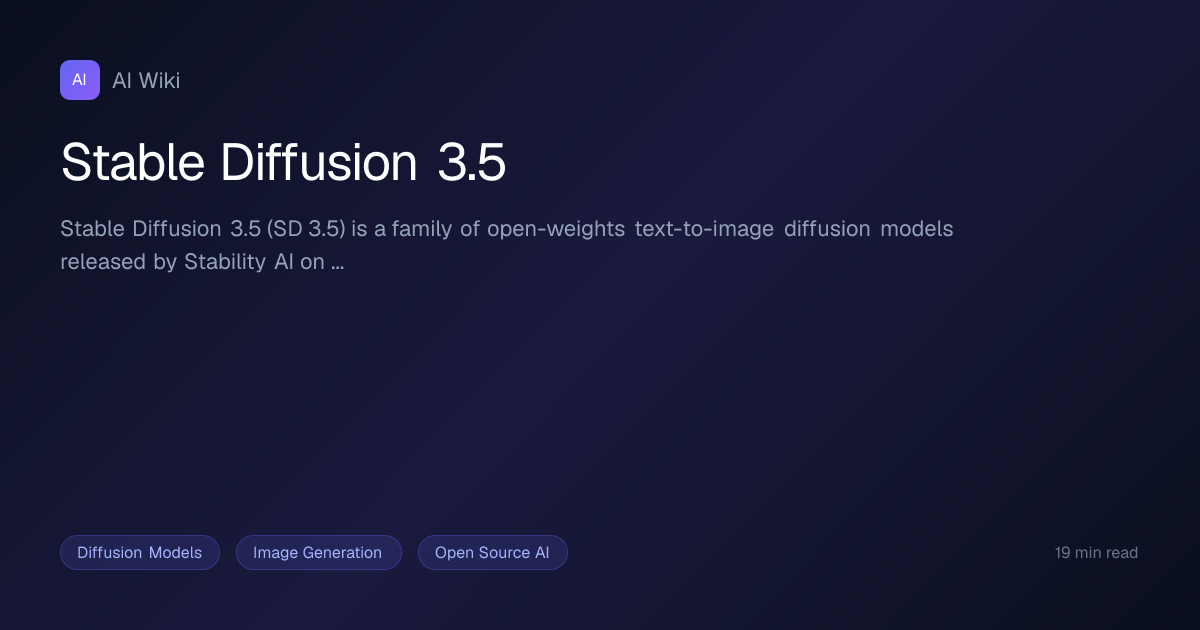 Stable Diffusion 3.5 | AI Wiki
