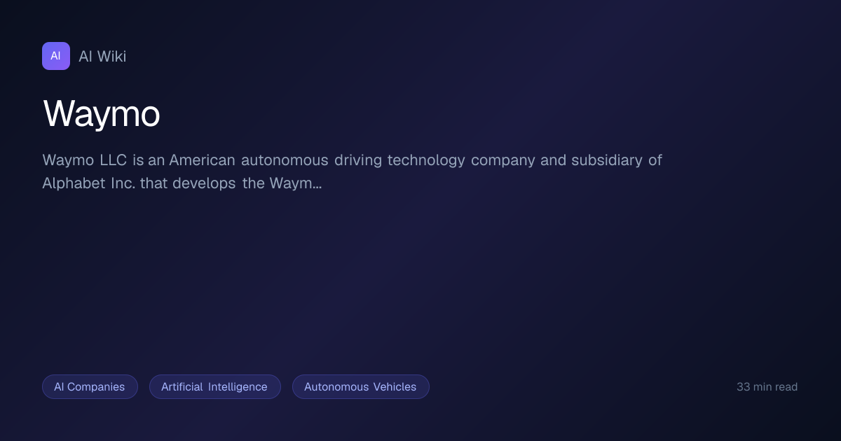 Waymo | AI Wiki